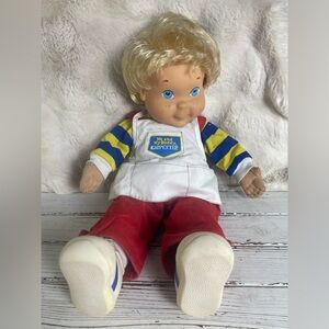 CLEANED Original 1986‎ Playskool My Buddy Doll Blonde Hair Shoes Carpenter Apron
